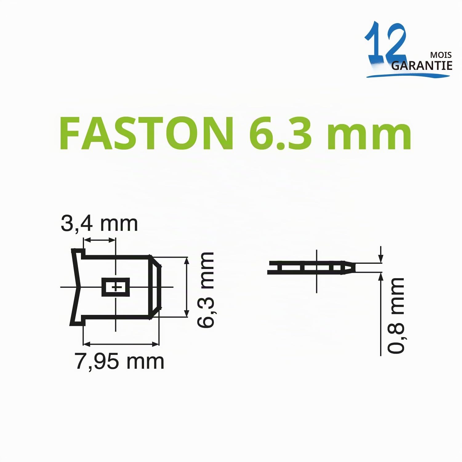 Tecnoware Batterie au Plomb étanche 12 V Capacité 54 W - pour Onduleur, Systèmes de vidéosurveillance et Alarme - Cosse Faston 6,3 mm - Dimensions 15,1 x 9,4 x 6,5 cm