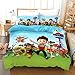Snowya Parure de lit Patrouille Chien, 3 pièces Housse de Couette 140 x 200 + 2 taie d'oreiller(65x65 cm). Housse de Couette 140x200 Enfant, 100% Microfibre, Impression Numérique 3D Parure de Couette