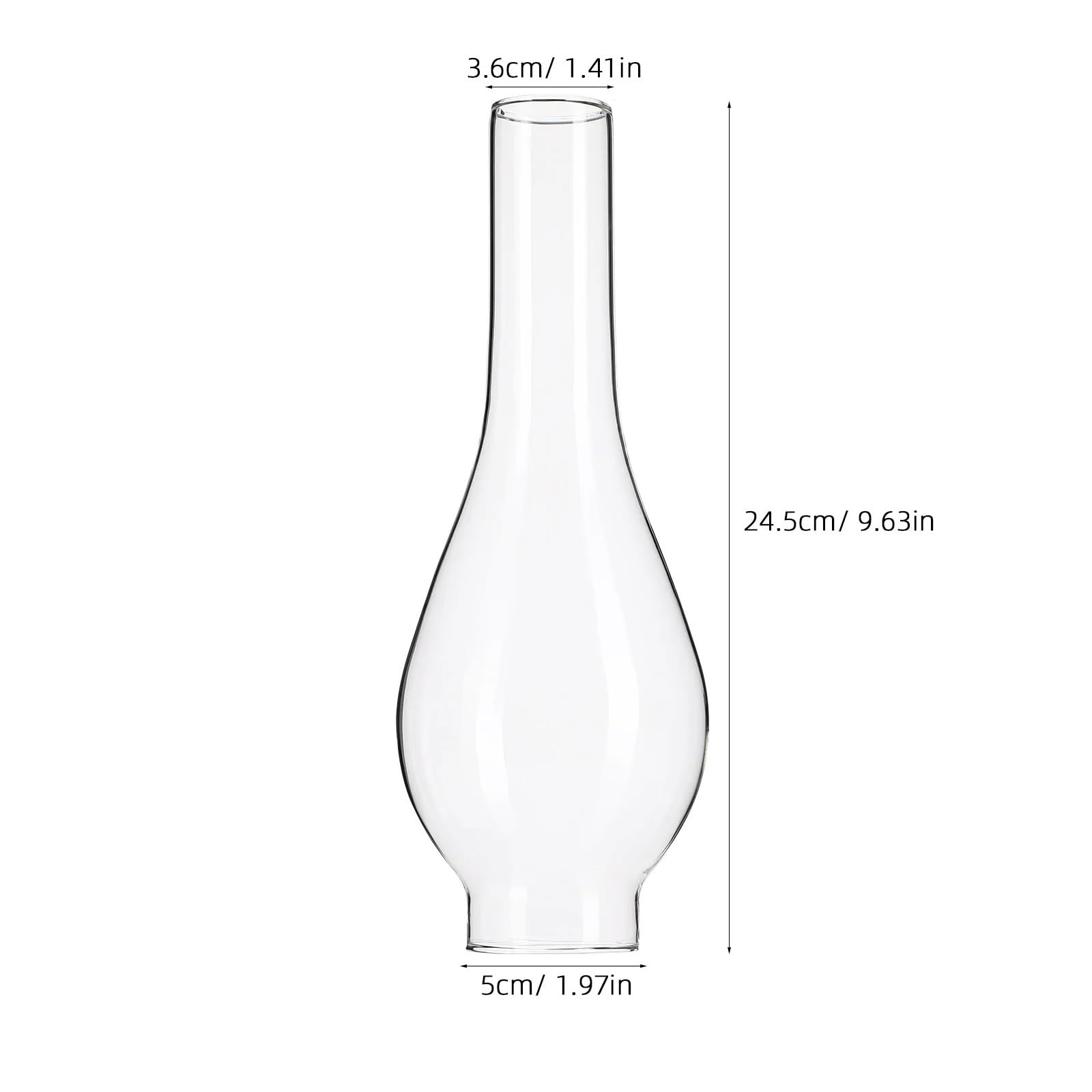 Lampe à huile longue cheminée en verre haute transparence Pour Éclairage