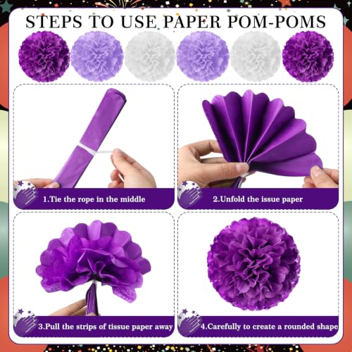 Image of Purple Silver We Appreciate You Party Decorations for Employee Pastor Teacher Decor
