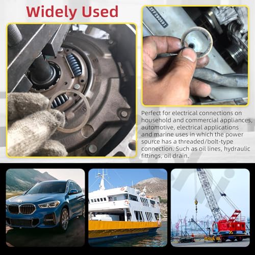 Image of Hilitchi 160Pcs 16 Sizes Oil Drain Plug Gasket Assortment, M6 M8 M10 M12 M14 M16 M18 M20 Oil Crush Washers Sealing Washers Aluminum Copper Flat Washers for Most Automotive