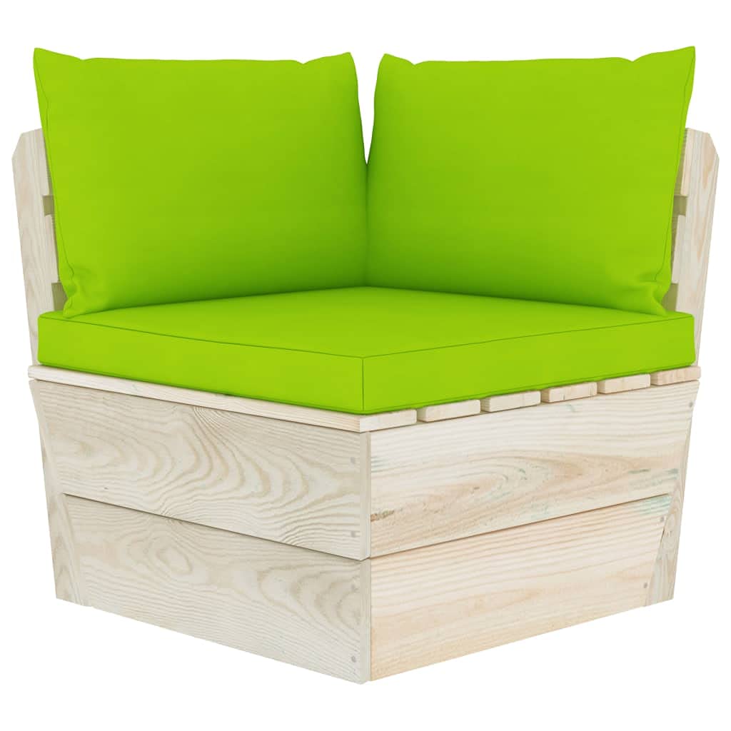 Générique Sofa 2-osobowa paleta ogrodowa z poduszkami z drewna świerkowego