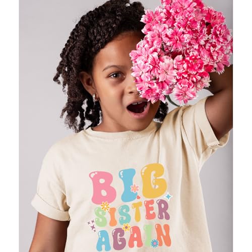 Toddler Girl Big Sister Shirt Bigger Biggest Sister Tshirts Cotton Short Sleeve Tees 2-10 Years3