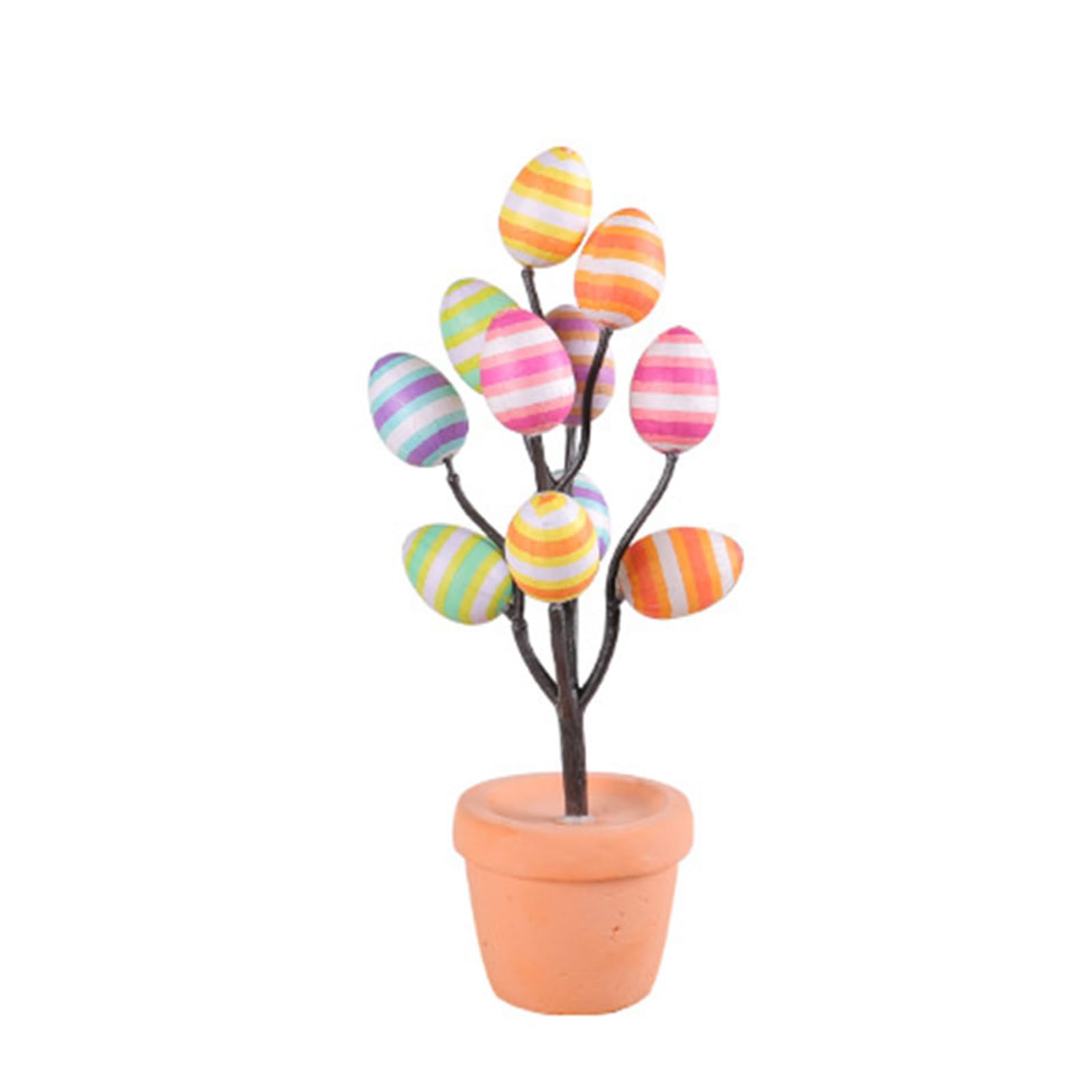 Tsophreniq Tabletop Easter Tree Themed Simulation Decorations with Multicolour Foam Eggs Colorful and Display
