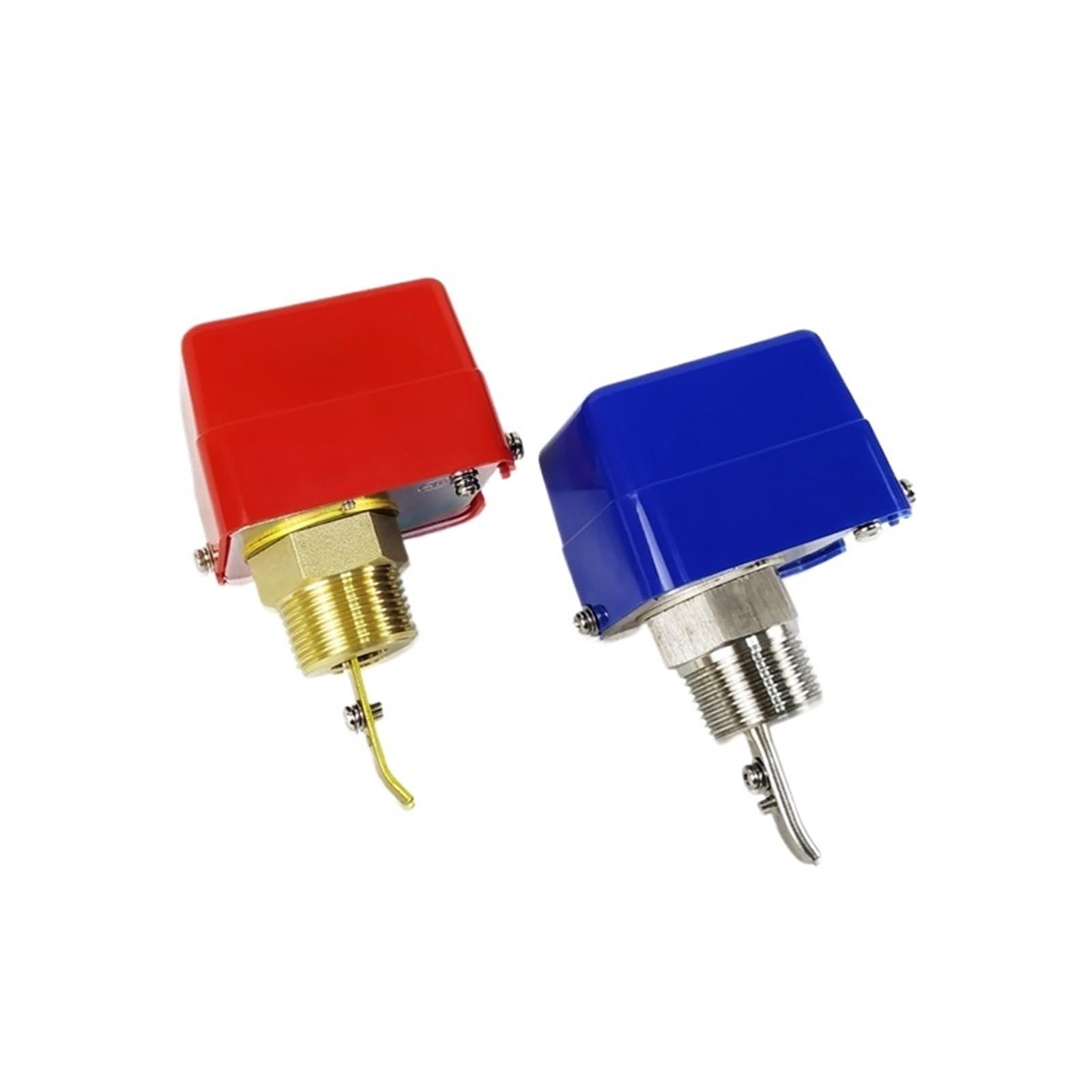 COKYIS HFS-15 HFS-20 HFS-25 1 Pulgada 1/2 3/4 Interruptor de Flujo de Agua de Paleta automática Sensor de válvula controladora de líquido 12V a AC220V(Blue)