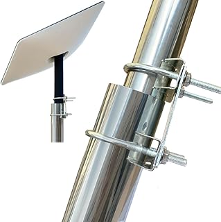 FANRTE U-Bracket for Starlink Dish Pipe Mount,Heavy Steel U-Bolt Clamp Bracket,Roof Mast to Pole to Pipe Mounting Adapter for Antennas,Weather Station,Cameras,WiFi,Yagi (Vertical Installation)