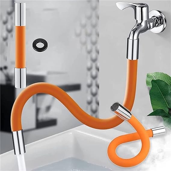ARUP Gold Flexible Silicon Spout Sink Faucet for Kitchen, Bathrooms, Balconies, Outdoor Courtyards