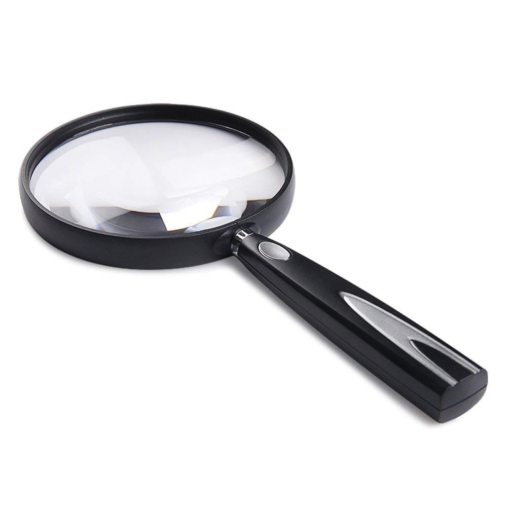 Magnifying Glass,Handheld Magnifying Glass Hd Optical 3x 4x Electronic Maintenance Professional Suitable for Old People Book Reading Jewelry Identification Watch Diy Crafts Engraving And Repair Magni