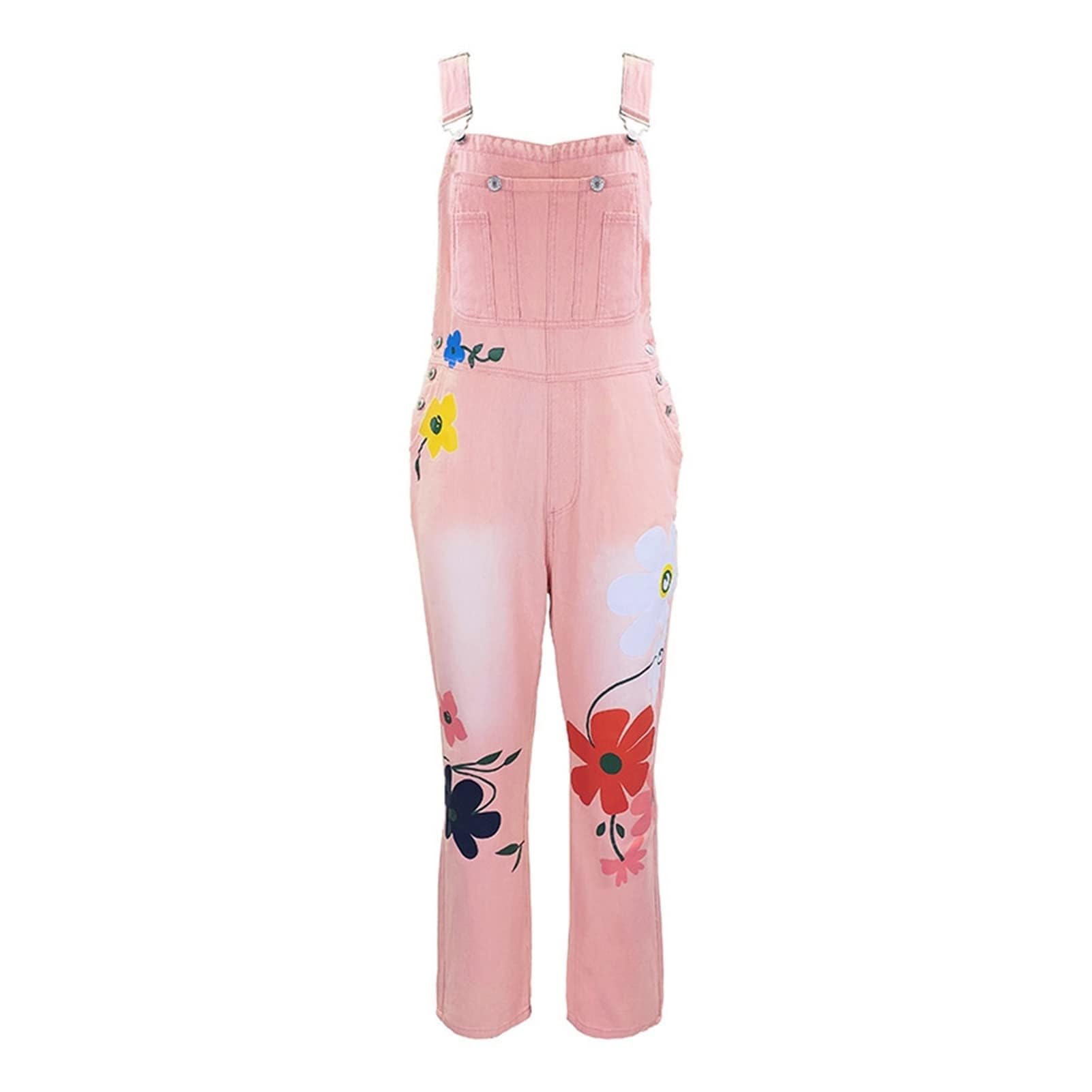 Peto vaquero para mujer estilo vintage rojo holgado