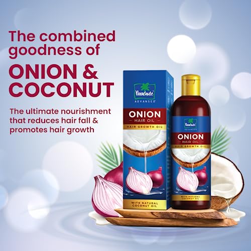 Parachute Advansed Onion Hair Oil For Hair Growth And Hair Fall Control With Natural Coconut Oil & Vitamin E - 200Ml (Pack Of 1) Blue #TOP1