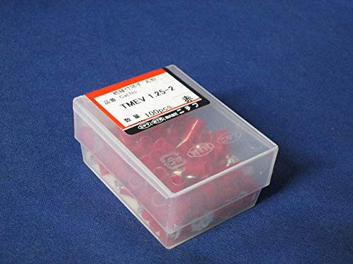 Amazon | ニチフ端子工業 銅線用 絶縁被覆付圧着端子 (R形)丸形 赤 ...