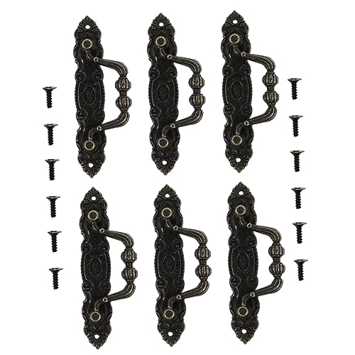 POPETPOP 6pcs Vintage Drawer Pulls Zinc Alloy...