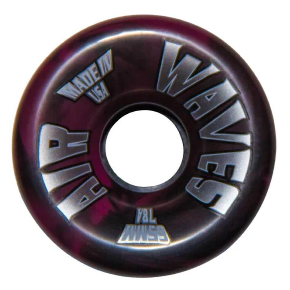 Willies Air Waves Quad Skate Wheel, Clear, 65mm, 78A (8, Red/Black)