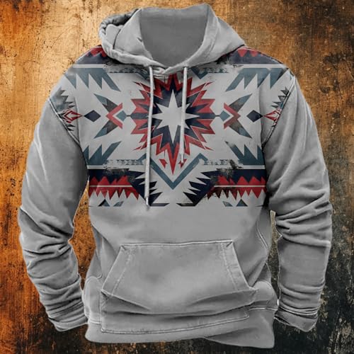 Western Hoodies for Men Aztec Graphic Sweatshirts Plus Size Western Vintage Tribal Aztec Hoodies Pullover with Pocket2