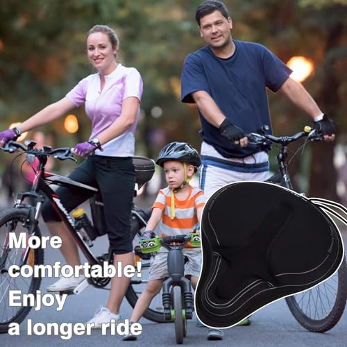 image for DAWAY Memory Foam Bike Seat Cover - C6M Extra Soft Pad Most Comfortabl
