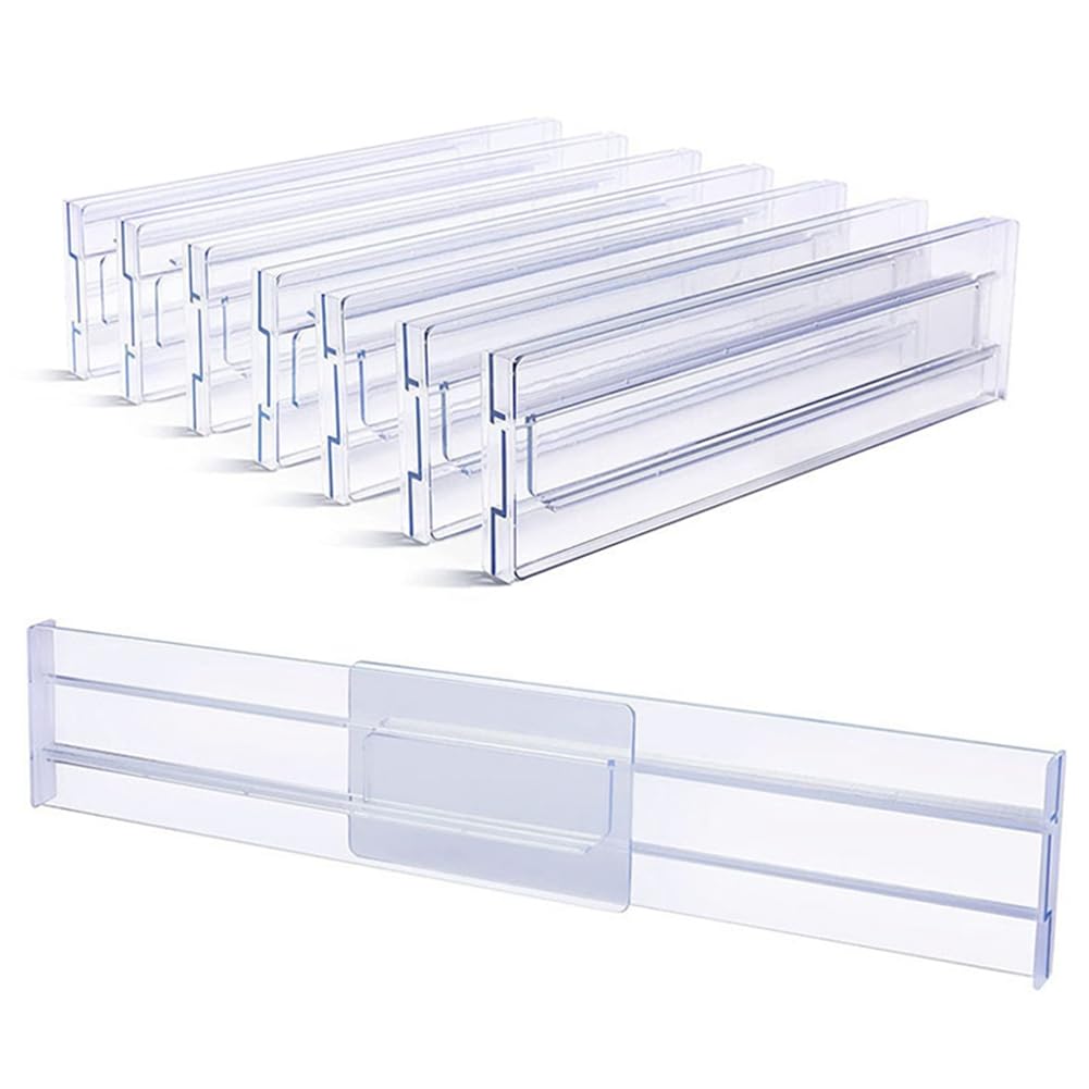 8 pezzi Organizzatore divisori per cassetti regolabile stoccaggio organizer per vestiti cassetti separatori organizer per cassetti da cucina