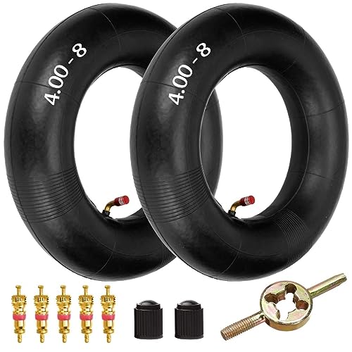Image of FVRITO 4.80 /4.00-8 480 /400-8 Replacement Inner Tire Tube For Mowers Hand Trucks Dolly Wheelbarrows Generator Mini Bike Go Kart Carts TR87 Angled Valve Stem 2 Pack