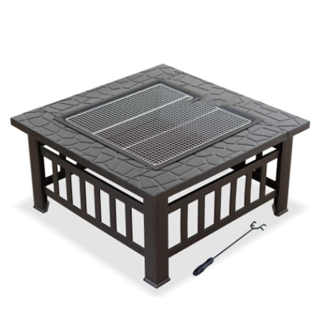 Ogród palenisko 81 cm palenisko na zewnątrz duża stalowa dekoracja wypalana drewnem ogniska miska grill palenisko na podwórko ogród kemping ognisko patio miska ogniska do grilla (kolor: B)