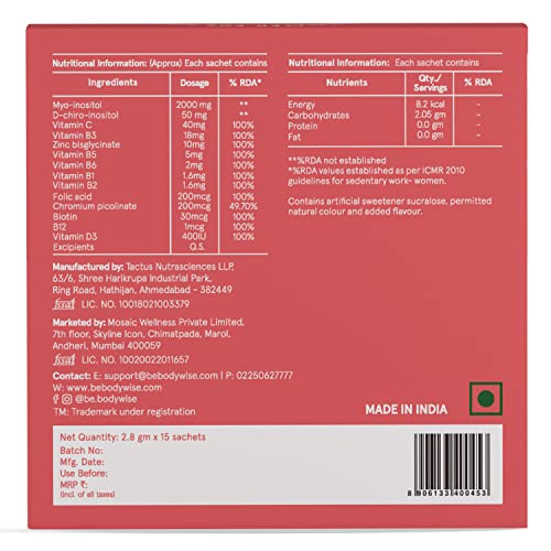 Be Bodywise PCOS Superfood Powder for Women | Manages Irregular Periods & Hormonal Imbalance | With Inositol & Multivitamins | 100% Vegetarian,... - Image 3