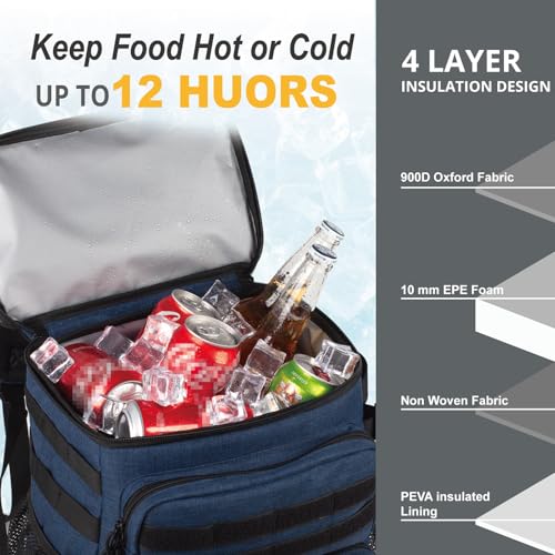 Image of Tactical Backpack Cooler,Soft Lightweight Leakproof Cooler Backpack,Insulated Cooler Bag,Portable Soft Cooler Bag Waterproof for Beach, Travel, Camping, Picnic, Hiking