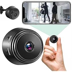 Camaras De Vigilancia Espias Mini Camara Espia Wifi Oculta con Imagen Full HD Cámara Vigilancia Pequeña Para Ver en Movil, Visión Nocturna Interior/Exterior con Detección de Movimiento, Mini Cámara Espía de Seguridad Portátil