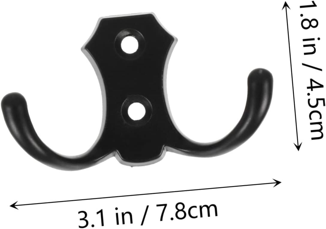 PRETYZOOM 8pcs Dual-Hook Wall Hangers Sturdy Decorative Clothes Hooks for Bedroom Bathroom Kitchen and Hallway Storage image 3