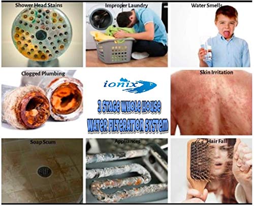 Image of IONIX Duo tank System 1 inch Connection | Home Water Conditioner with Sediment Filter for overhead storage tanks, Bag Filter Pre-Filtration & Scaling Remover