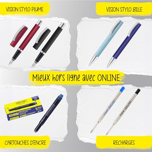 Stylo plume Vision Noir en aluminium avec plume iridium medium - 7