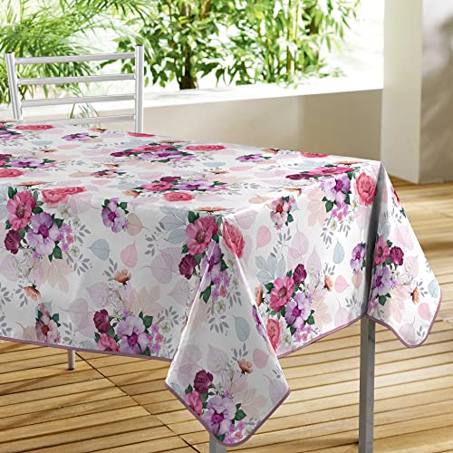 Douceur d'Intérieur, Nappe Rectangle (140 x 300 cm) Rossana Rose, PVC Imprimé