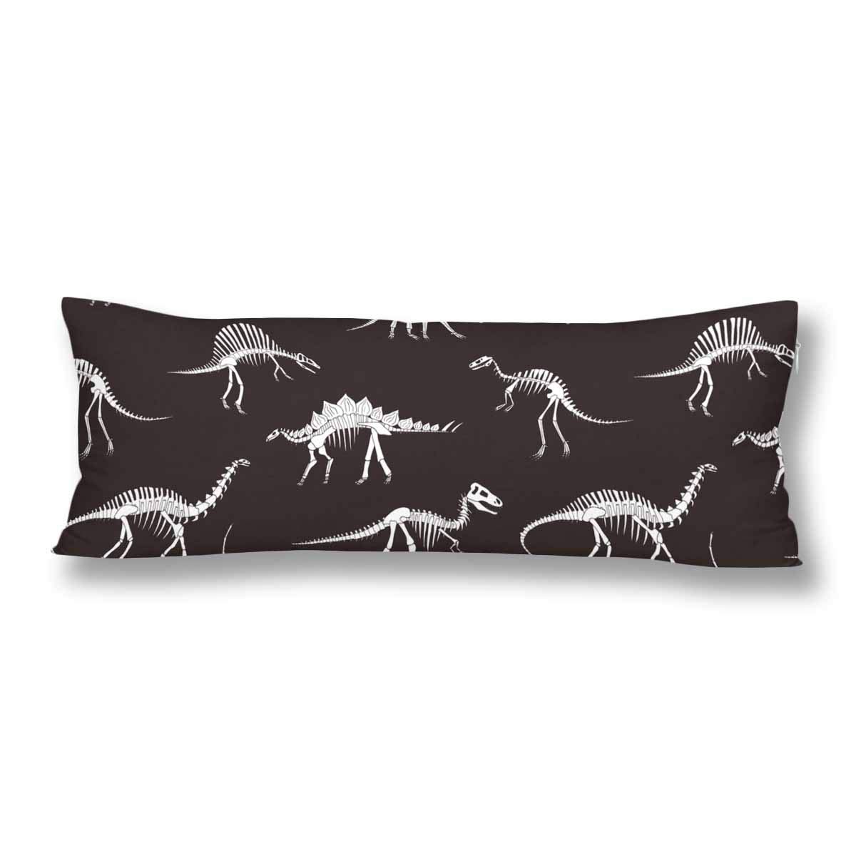 Interestprint Dinosaur Bones Body Pillow Covers 21x60 Inch Twin