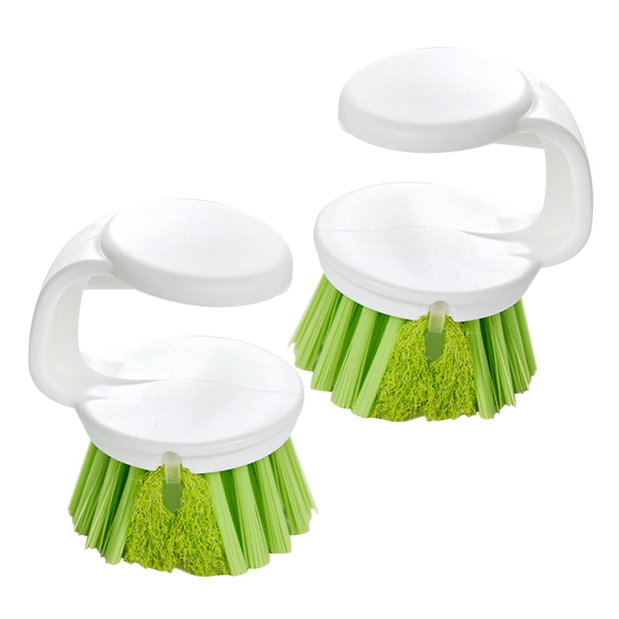 Amosfun 6 Pz spazzola per pentole lavastoviglie pennello cucine scrubber per la pulizia spugna per piatti con manico spazzola per lavello da cucina lavapiatti con manico plastica