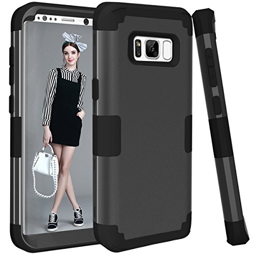 PIXIU for Galaxy S8 case, Shockproof Hybrid High Impact Hard Plastic Soft Silicon