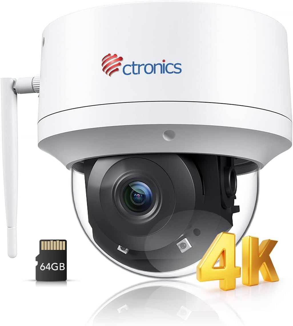 Amazon.co.jp: Ctronics 防犯カメラ 屋外 4K 人/ペット/車両検知 AI