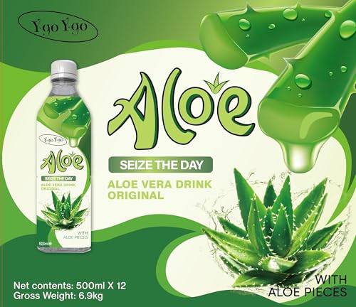 Y-go Y-go Aloe Vera Drink Original 500ml – Refreshing Aloe Vera Juice with Real Aloe Pieces | Natural Hydrating Beverage | Healthy Drink | (Pack of 12) - Image 5