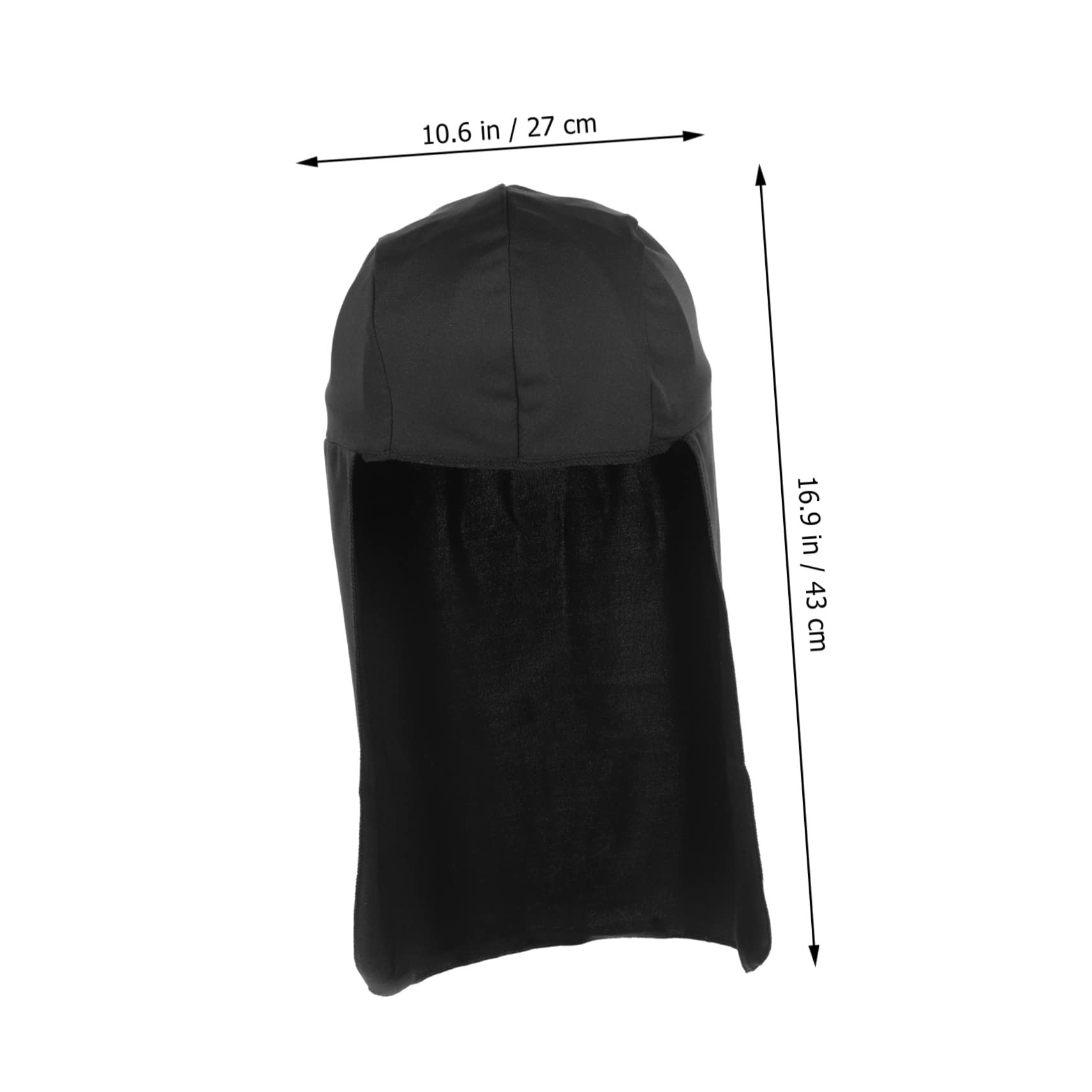 VALICLUD 4pcs Windproof Cooling Caps for Outdoor Cycling Lightweight Tail Wrap Hats for Sun Skin-Friendly for Camping and Beach Activities Black