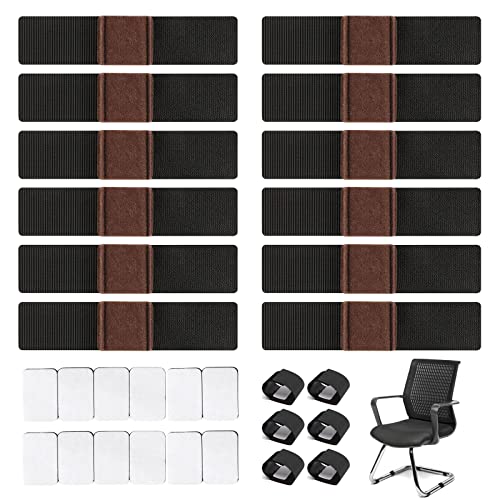 Möbel Filz Pads,30Pcs Selbstklebend Filzgleiter für Freischwinger, Schwingstuhl Filzgleiter,Möbelgleiter Filz mit Klettverschluss für Seitenstühle Schwingstühlen Cover