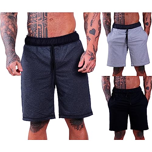 Kit 3 bermudas moletom masculina