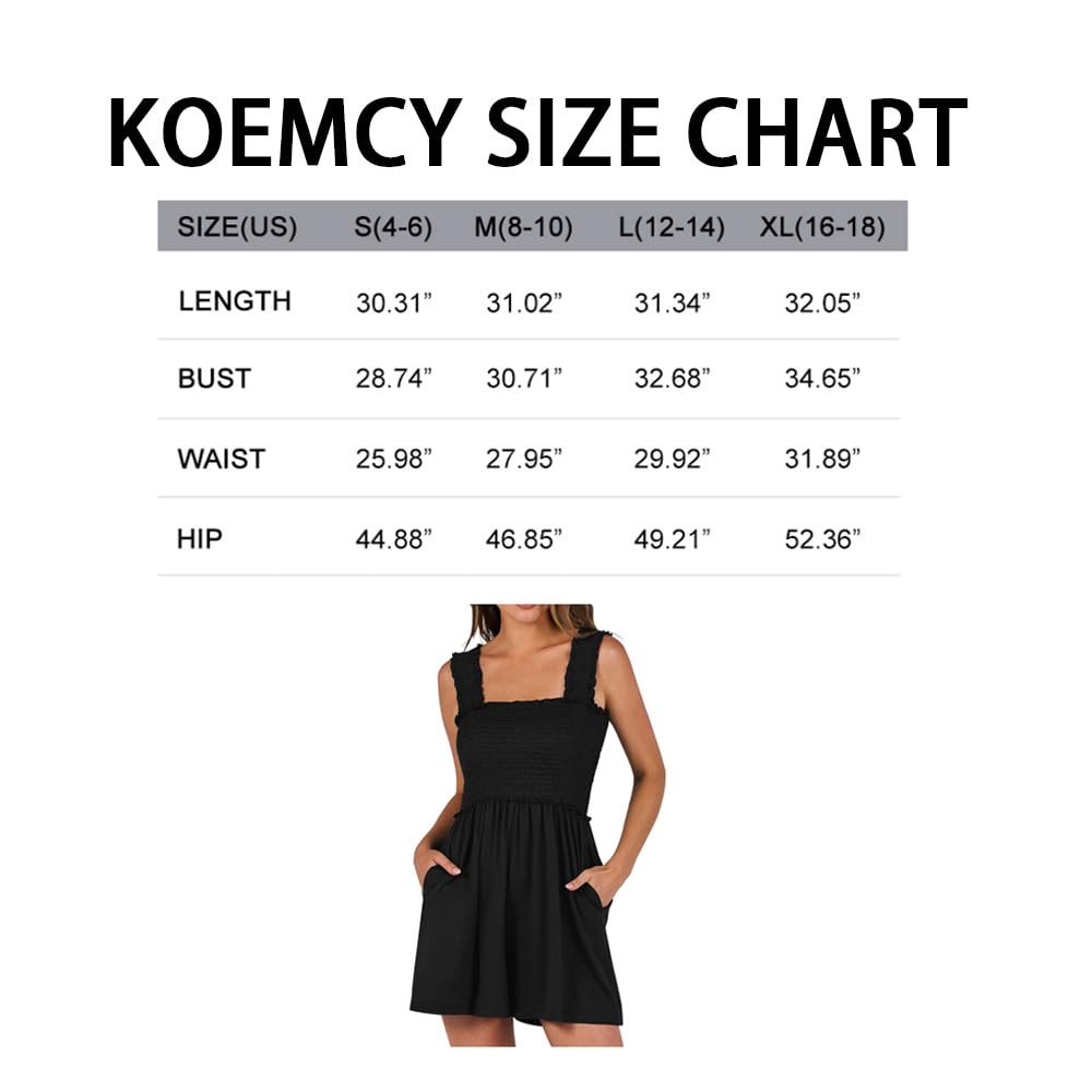 Tuta Corta Donna Estiva Elasticizzata con Spalline Jumpsuit Elegante con Tasche Tute Corte Casual Arricciata Tutina Estiva Comoda Completo Morbido Pantaloncini Estivi