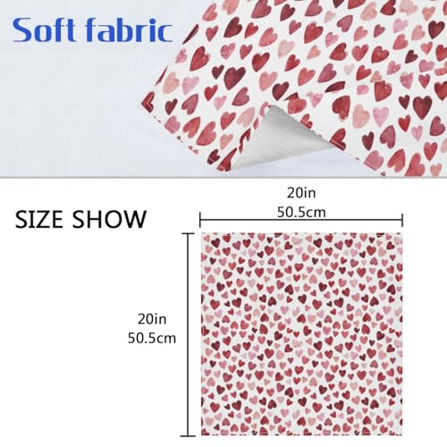 Servilletas de Tela Multicolor Cuadradas Hearts Pack 4 miniatura 5