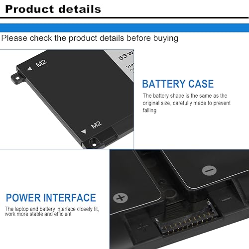 Image of 53Wh H5CKD Battery for Dell Vostro 5300 5301 5401 5501 5402 Latitude 3410 3510 Inspiron 5300 5401 5408 5409 5501 5508 5400 5406 5509 7405 7300 7500 2-in-1 Silver Edition 7T8CD TXD03 0H5CKD JK6Y6