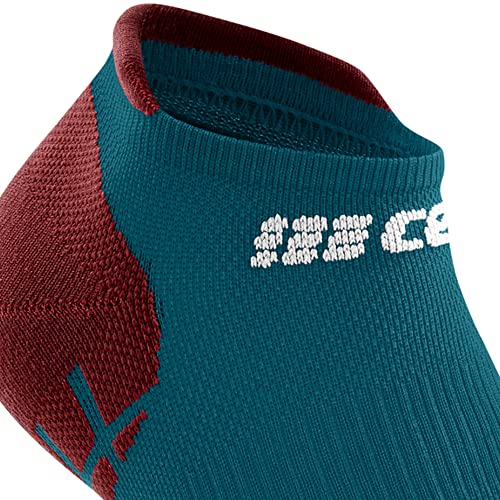 CEP Ultralight No Show Socks Petrol/Dark Red, Men, IV3