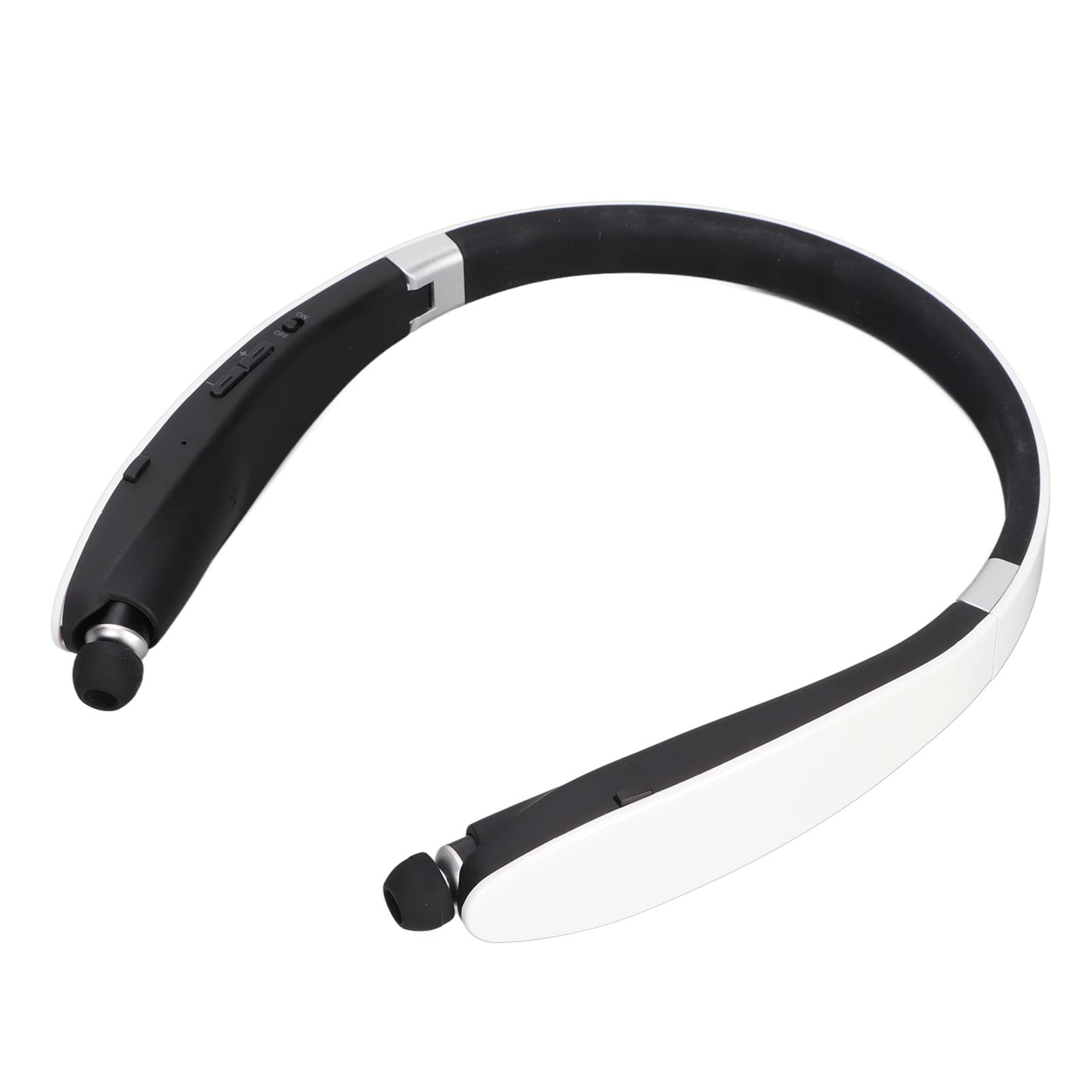 Cuffie con archetto da collo, auricolari stereo pieghevoli, retrattili, con cancellazione del rumore, con microfono per la corsa sportiva