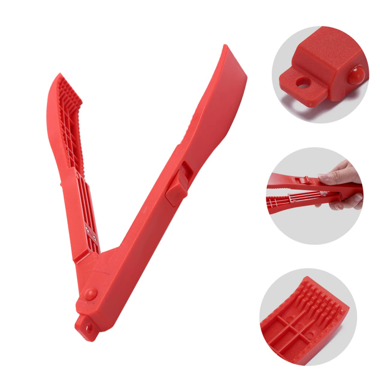 GOOHOCHY Fishing Clamp Wide Opening Non Fishing Tweezers Fish Controller Red Portable Fishing Tool