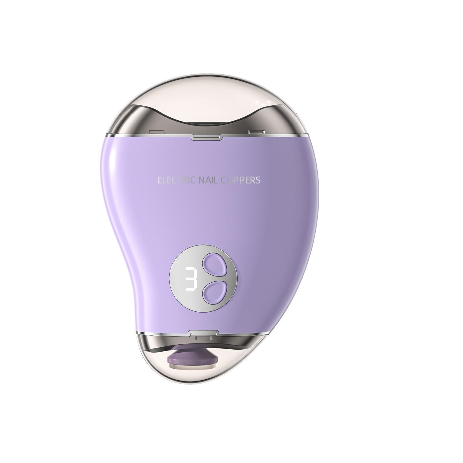 Mango-Shaped Electric Clipper and Grinder 2-in-1 Double Head Electric Nail Clipper Charging Nail Sharpener (Purple)