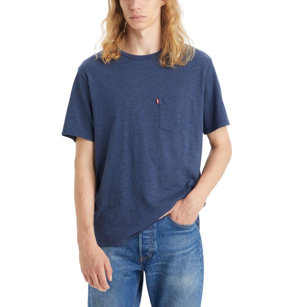 Levi's Men's Classic Pocket Tee, (New) Dress Blues Heather, XL