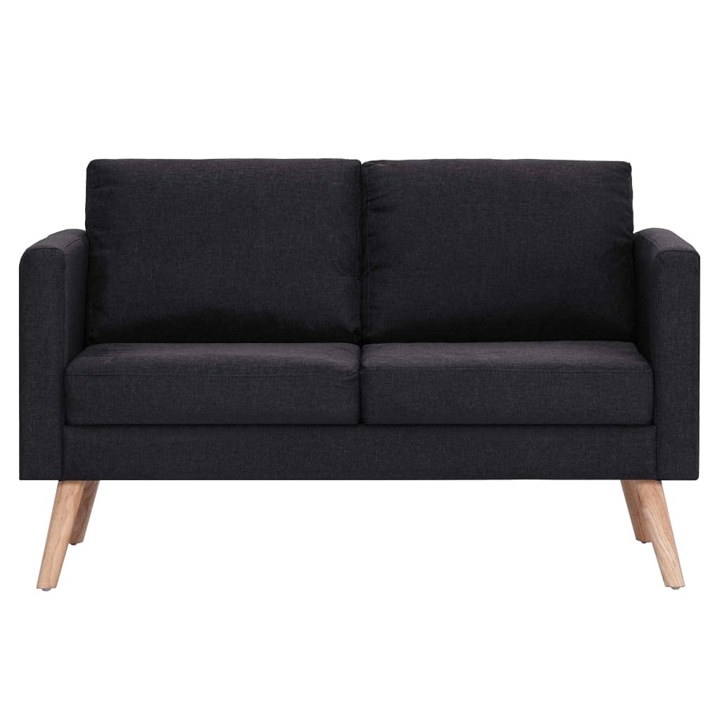 ARKEM Sofá de 2 plazas de Tela Negro Sofas De Salon SofáS De Dos Plazas Sofas para Espacios PequeñOs