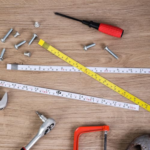 Cinta métrica adhesiva 4 piezas 200 cm acero inoxidable miniatura 6