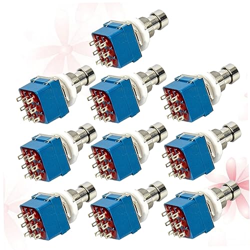 Levemolo Footswitch for Guitar Effects Pedal 10pcs 3pdt Metal Switch Box Rewiring Vintage
