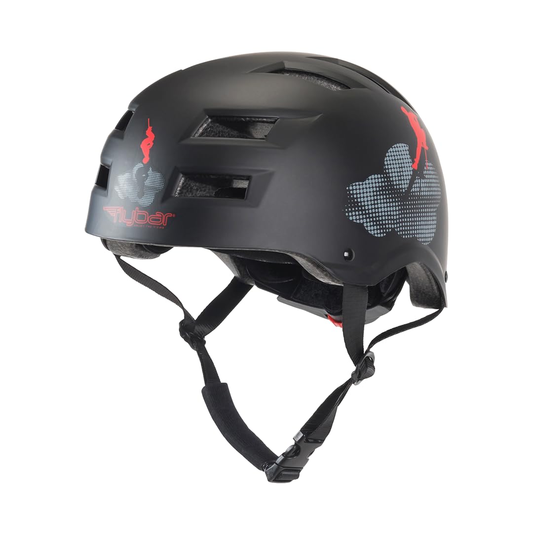 flybar bike helmet- multi sport dual certified adjustable dial, skateboard helmet, roller skating, pogo, electric scooter, snowboard, boys and girls kids- adults helmets (cld,l-xl)