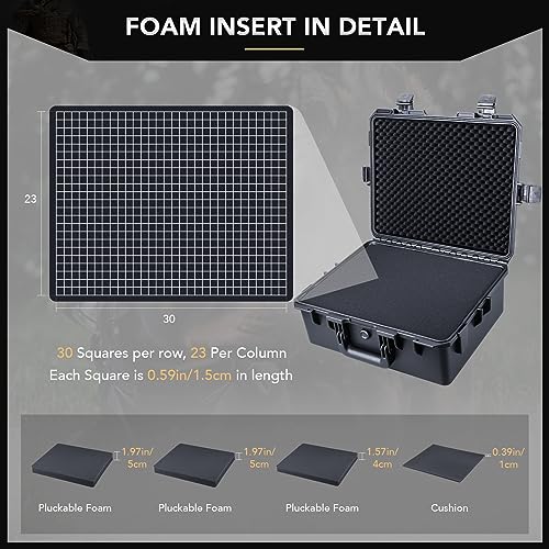 Lykus HC-5020 Large Waterproof Hard Case with Foam, Interior Size 19.7x15.7x8.3 inch, Suitable for electronic equipment and more by Lykus - Image 7